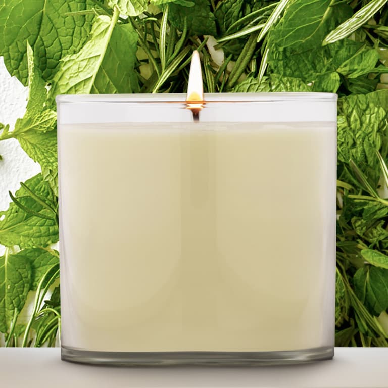 rosemary mint vegan soy wax candle