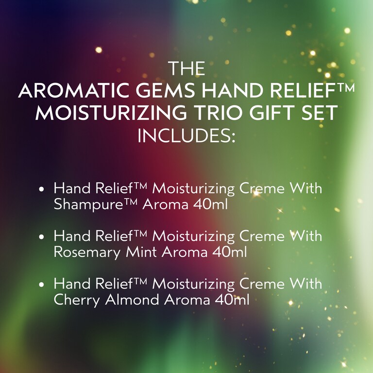 Coffret cadeau Trio hydratant Aromatic Gems Hand Relief™ en édition limitée, Alt