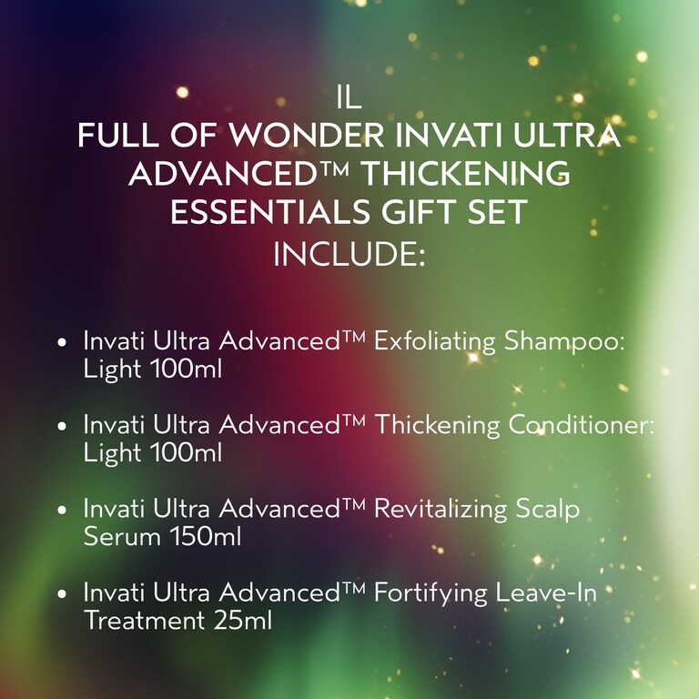 Set regalo Full of Wonder Invati Ultra Advanced™ in edizione limitata di prodotti essenziali ispessenti