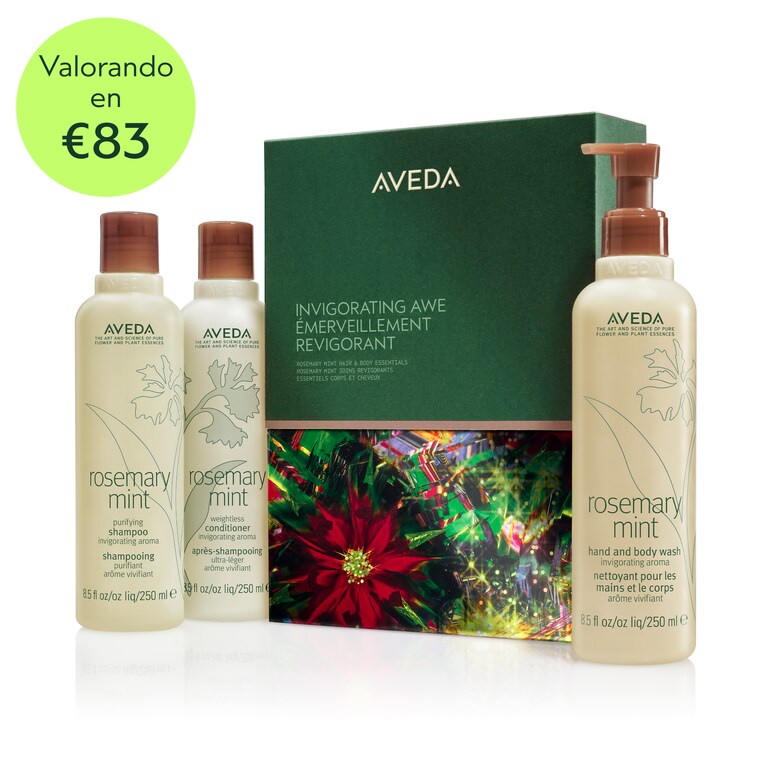 Set de regalo de edición limitada Invigorating Awe Rosemary Mint Hair & Body Essentials, Product Shot