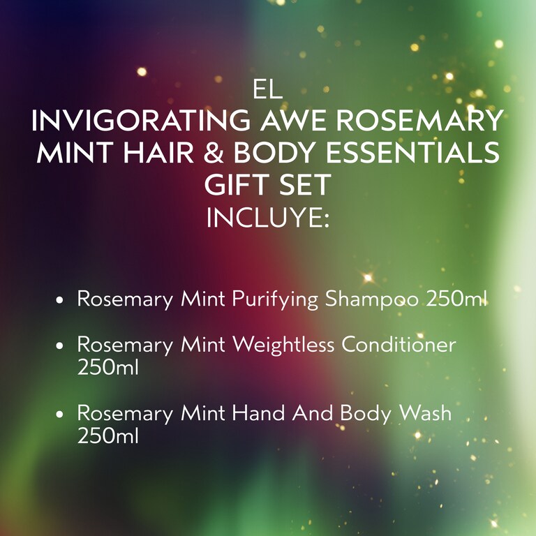 Set de regalo de edición limitada Invigorating Awe Rosemary Mint Hair & Body Essentials, Alt