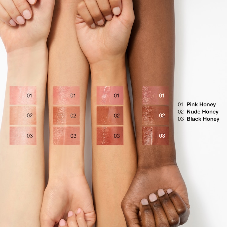 CLINIQUE モカ Almost Lipstick in Black Honey, Pink Honey and Nude Honey