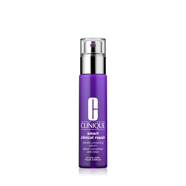 Clinique Smart Clinical Repair™ Sérum Correcteur Anti-Rides, Le sérum anti-âge le plus avancé de Clinique, contenant 9,5 % de peptides et 1 % de rétinoïdes avancés. Aide à réduire l’apparence des rides, lifte visiblement, lisse, raffermit et booste l’éclat. 100 % des participants ont constaté une réduction visible des ridules et des rides.*