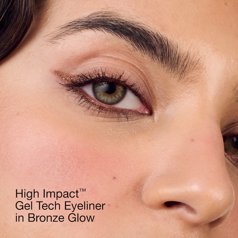 High Impact&trade; Eyeliner Gel Tech, Bronze Glow, 0.35g, Model, Light Skin Tone