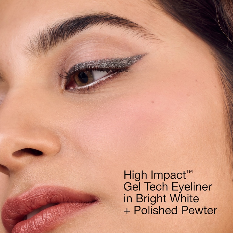 High Impact&trade; Gel Tech Eyeliner, Polished Pewter, 0.35g, Model, Light Skin Tone