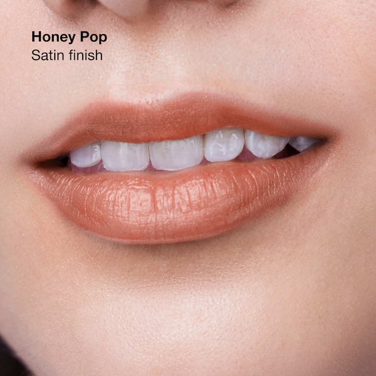 Clinique Pop&trade; Longwear Lipstick, Honey Pop, 3.9g, Model, Light Skin Tone