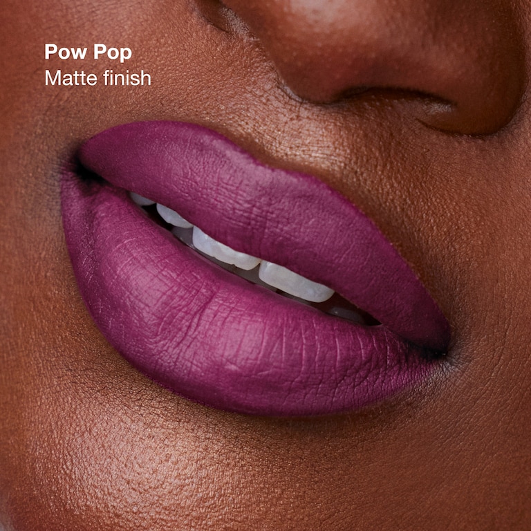 Clinique Pop&trade; Longwear Lipstick, Pow Pop, 3.9g, Model, Deep Skin Tone