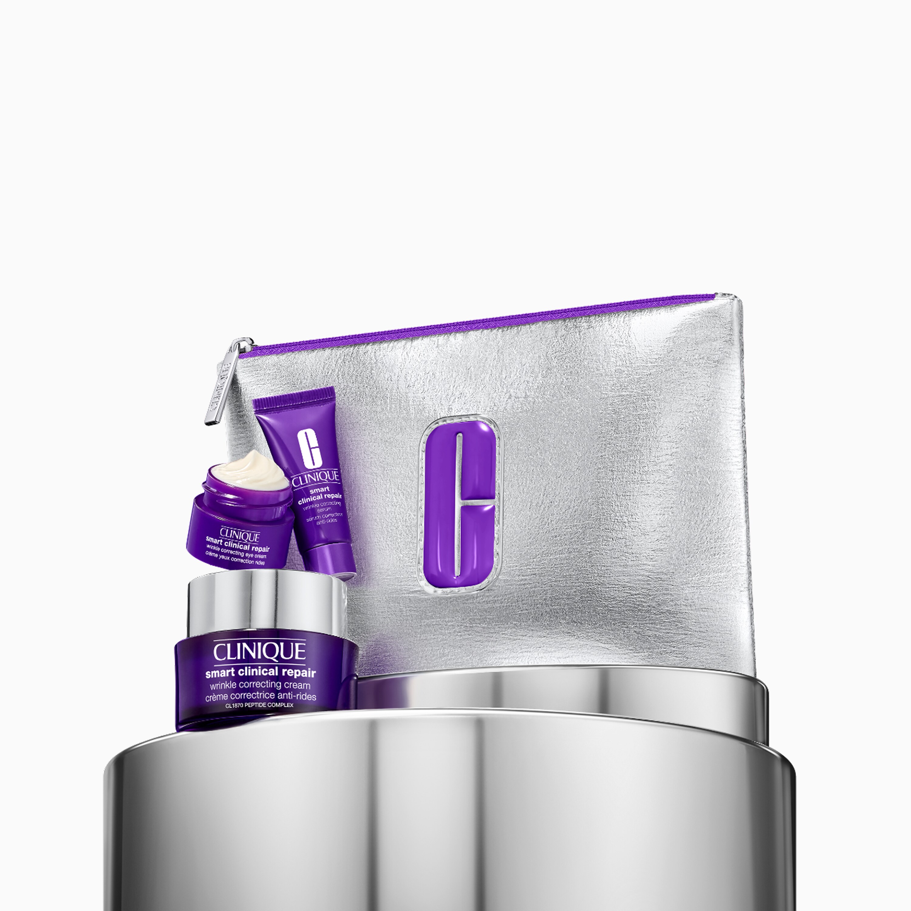 クレンジング・メイク落とし CLINIQUE smart clinical repair Smart & Smooth: Smart Clinical Repair Set | Clinique