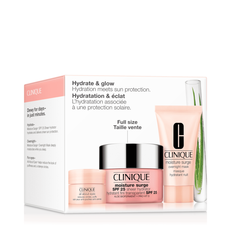 Hydrate + Glow: Moisture Surge Set For Hydration Meets Sun Protection, Product Shot