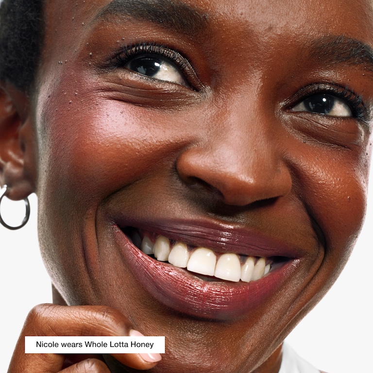 Chubby Stick™ Moisturizing Lip Color Balm, 3.0 g, Whole Lotta Honey, Model, deep