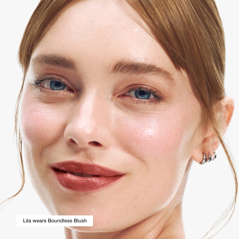 Chubby Stick™ Moisturizing Lip Color Balm, Boundless Blush, Model, light