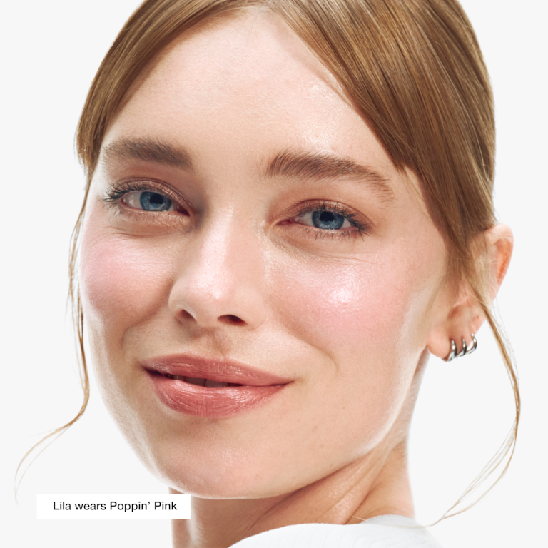 Chubby Stick™ Cheek Color Balm, 6 Poppin’ Pink, 6, Model, light