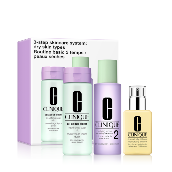 3-Step Skincare System: Dry Skin Types, Product Shot