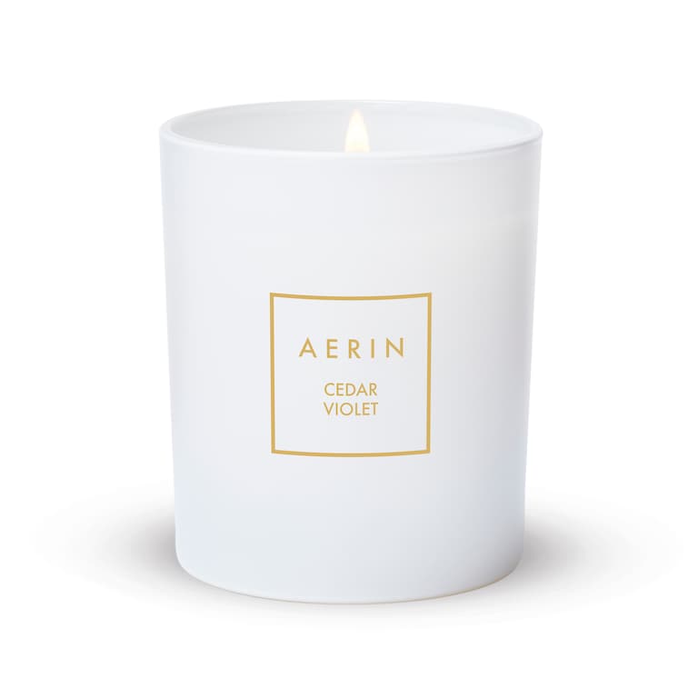 AERIN Cedar Violet Scented Candle, 200g, Product Shot