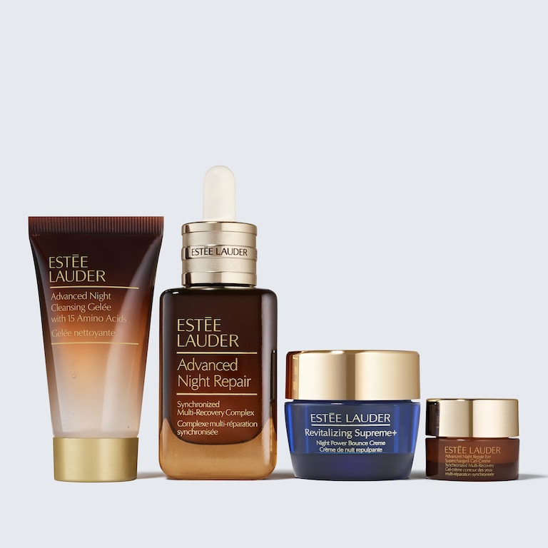 Advanced Night Repair Serum Holiday Skincare Set The Lift + Glow Routine, Product Shot