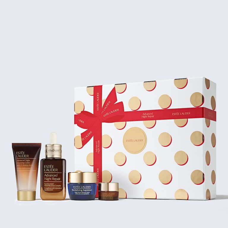Advanced Night Repair Serum Holiday Skincare Set The Lift + Glow Routine, Product Shot