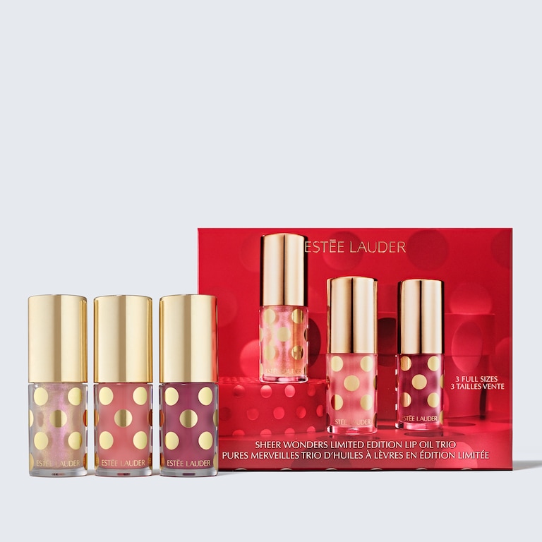 Sheer Wonders Lip Oil Trio Holiday Makeup Gift Set, Product Shot