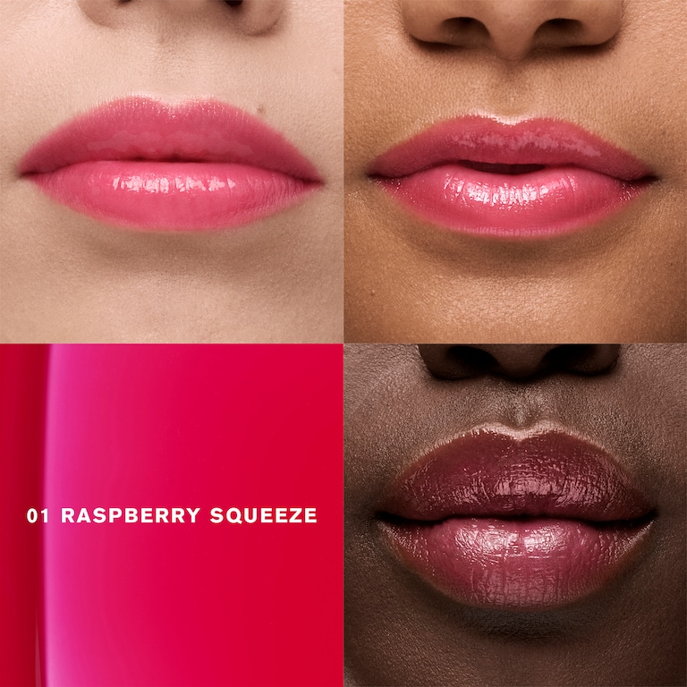 Glossy Pout Tinted Lip Oil, 6.0 ml, 01 Raspberry Squeeze, 01, Model, multiple