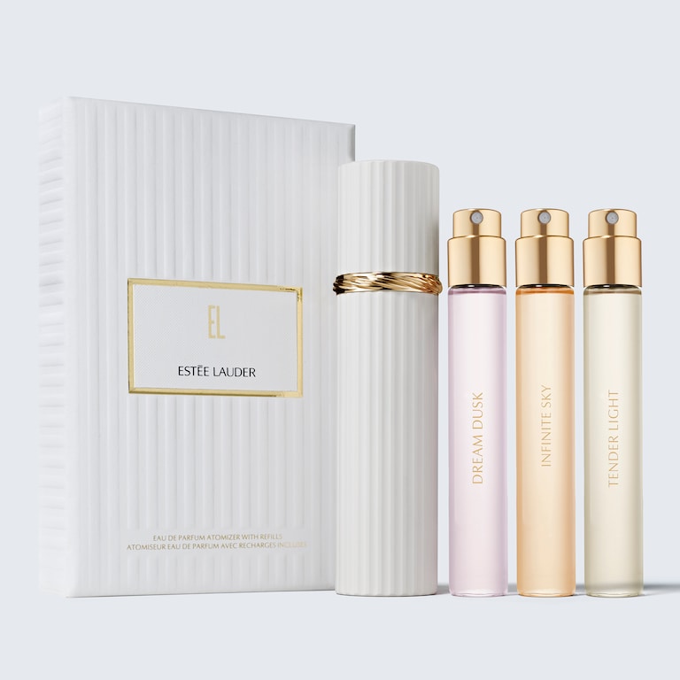 Estée Lauder Luxury Collection Atomizer Case with Refills 3 Travel Size Eau de Parfum Sprays, Product Shot