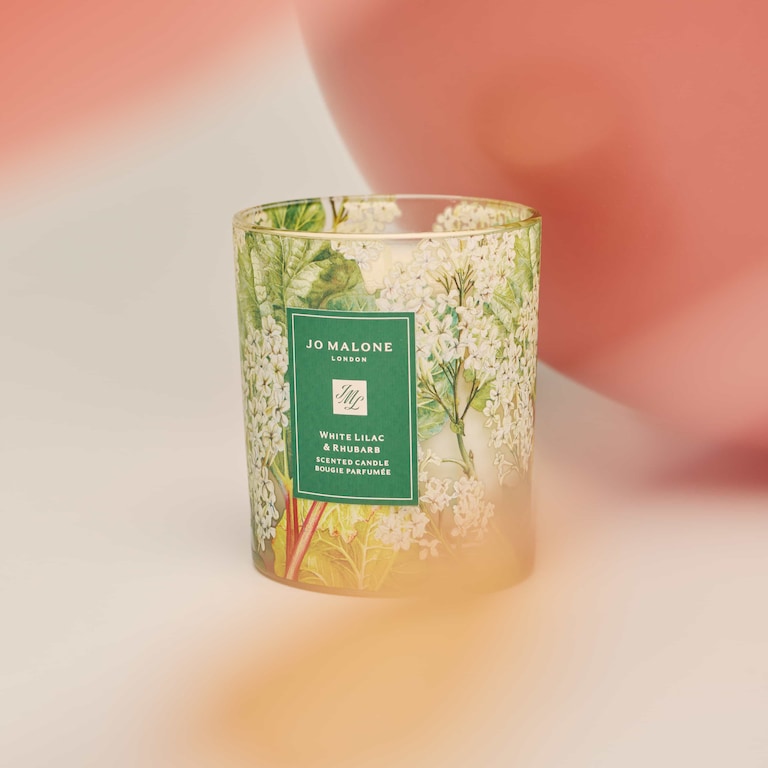 White Lilac & Rhubarb Candela profumata, 200.0 g, Alt