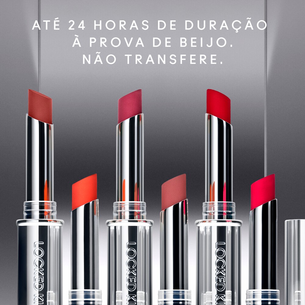Batom Matte Longa Duração Locked Kiss, Poncy, 1.8g