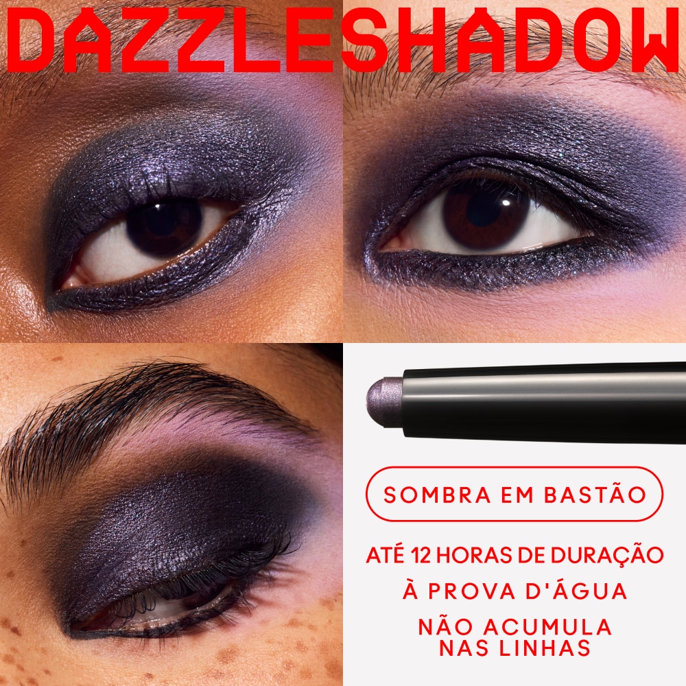Sombra Cremosa em Bastão Dazzleshadow, Black Ice , 1.6g
