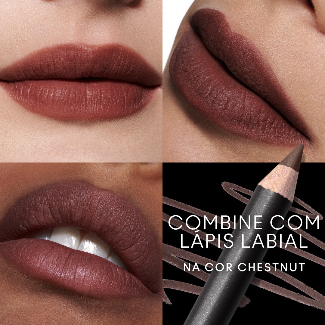 Batom Líquido Powder Kiss, Chestnut, 5ml