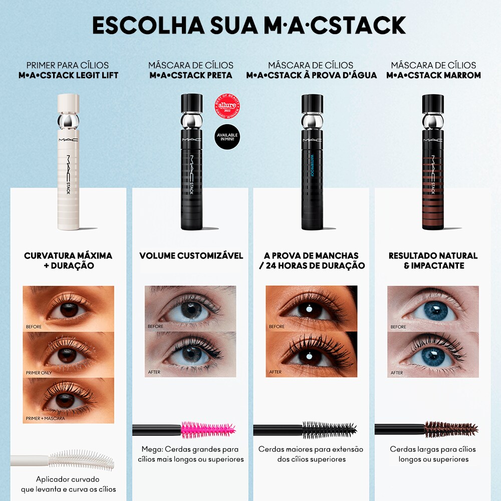 Máscara de Cílios M·A·C Stack, Chestnut Stack, 12ml