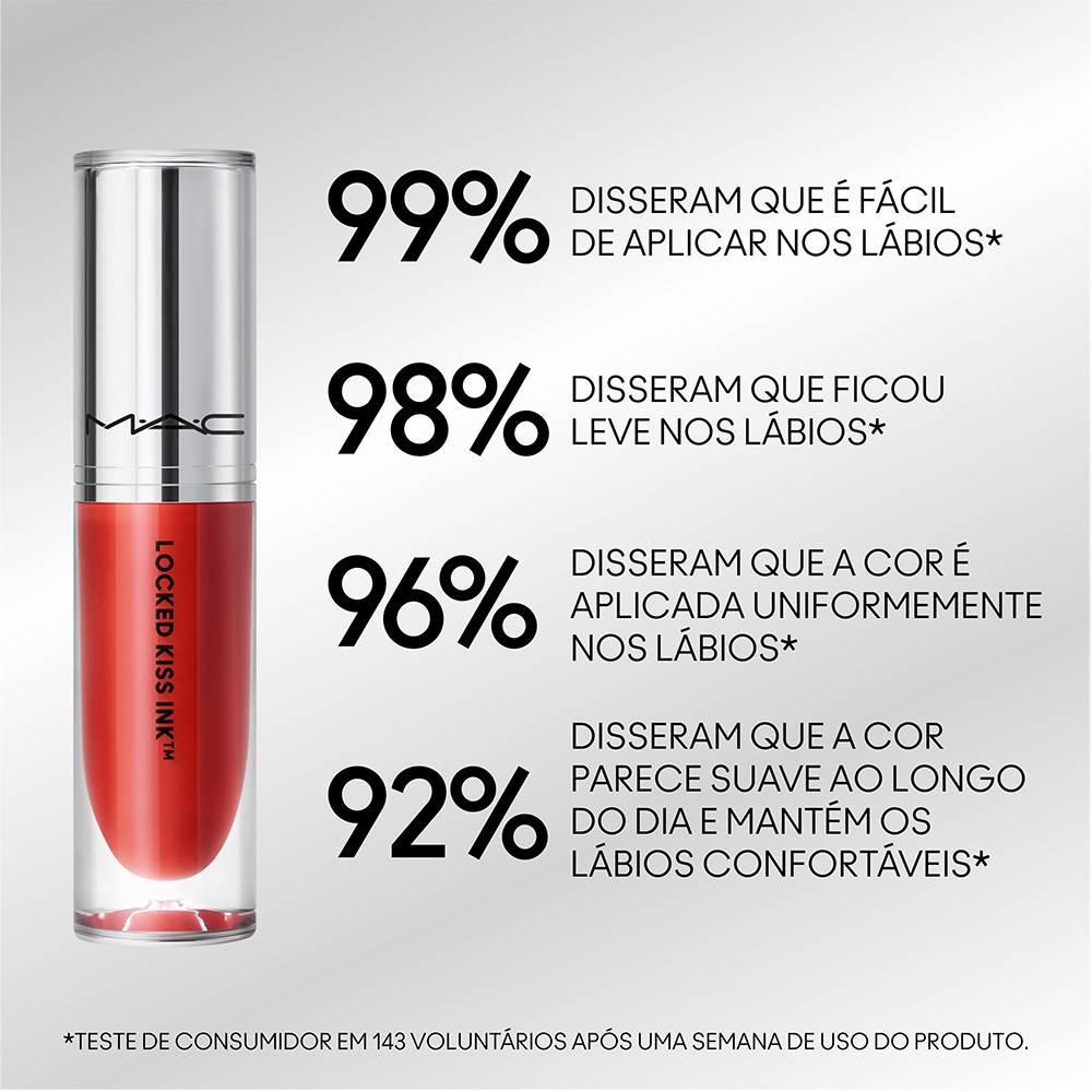 Batom Líquido Matte Longa Duração Locked Kiss INK, Gracious, 4ml