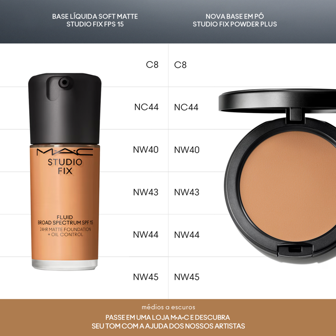 Base Líquida Soft Matte Studio Fix FPS15, NW43, 30ml