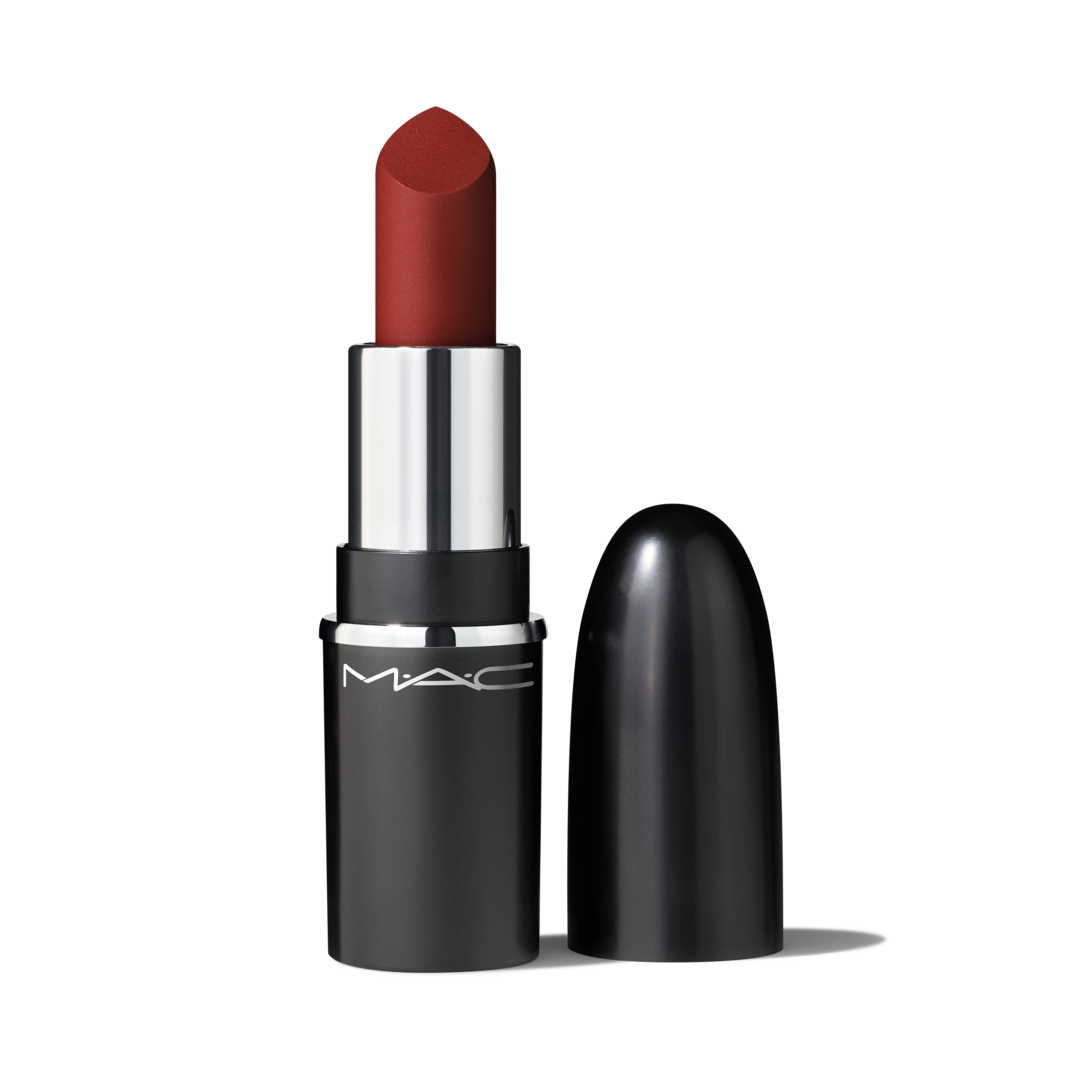 MAC Cosmetics Mini M·A·C Travel Size M·A·Cximal Sleek Satin 8 HR Full-Coverage Pigment-Rich Hydrating Lipstick Dubonnet 0.06 oz / 1.7 g