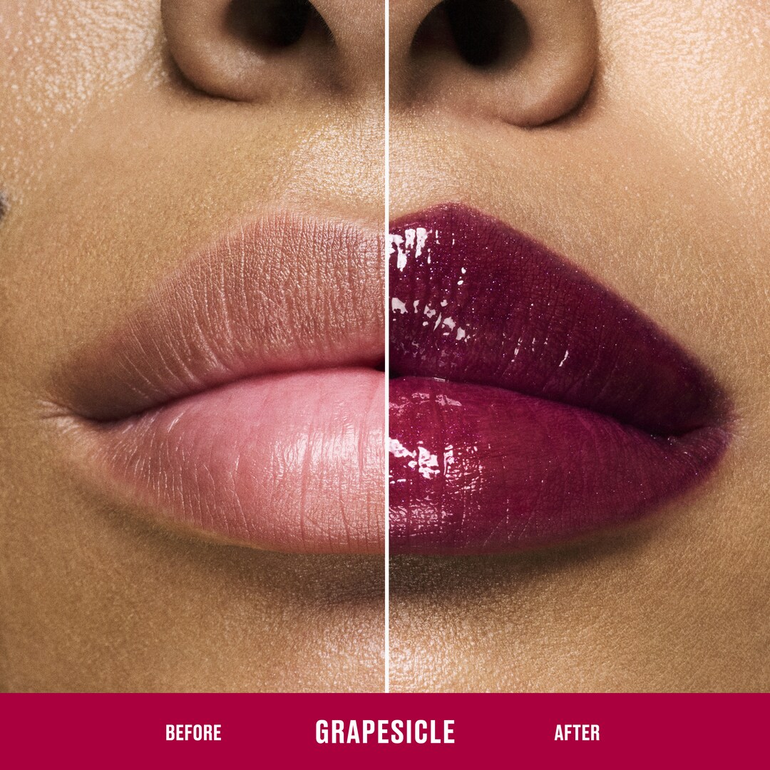 Lipglass Cushion High-Pigment Lip Oil, Grapesicle, 5ml