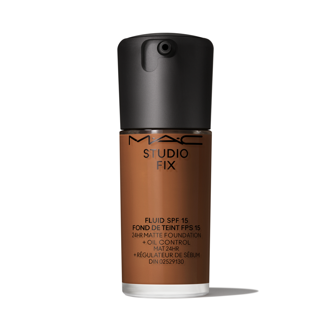 MAC Cosmetics Studio Fix Fluid SPF 15 24HR Buildable Soft-Matte Foundation + Oil Control NC55 1 oz/30 mL