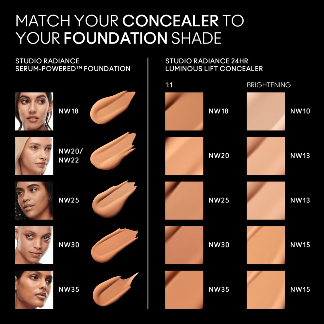 CORRECTOR LÍQUIDO STUDIO RADIANCE SERUM-POWERED CONCEALER, NW30, 11ml