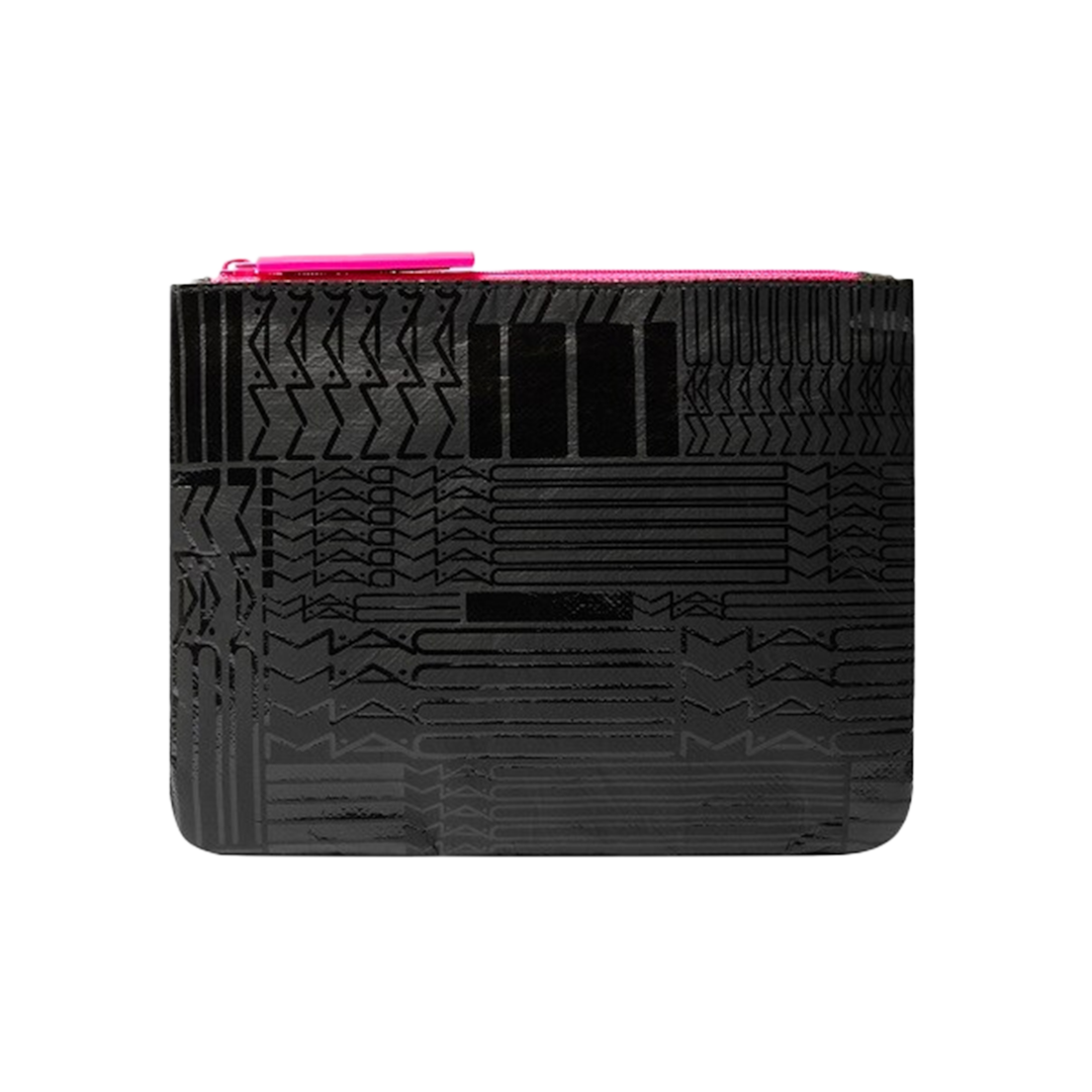 Black Cosmetics Bag with Neon Pink Detail