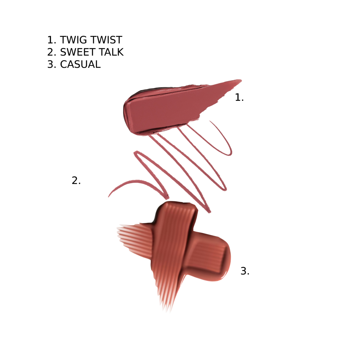 Labial Natural Flush Lip Combo by Regina Peredo Set Edición Limitada, Twig Twist