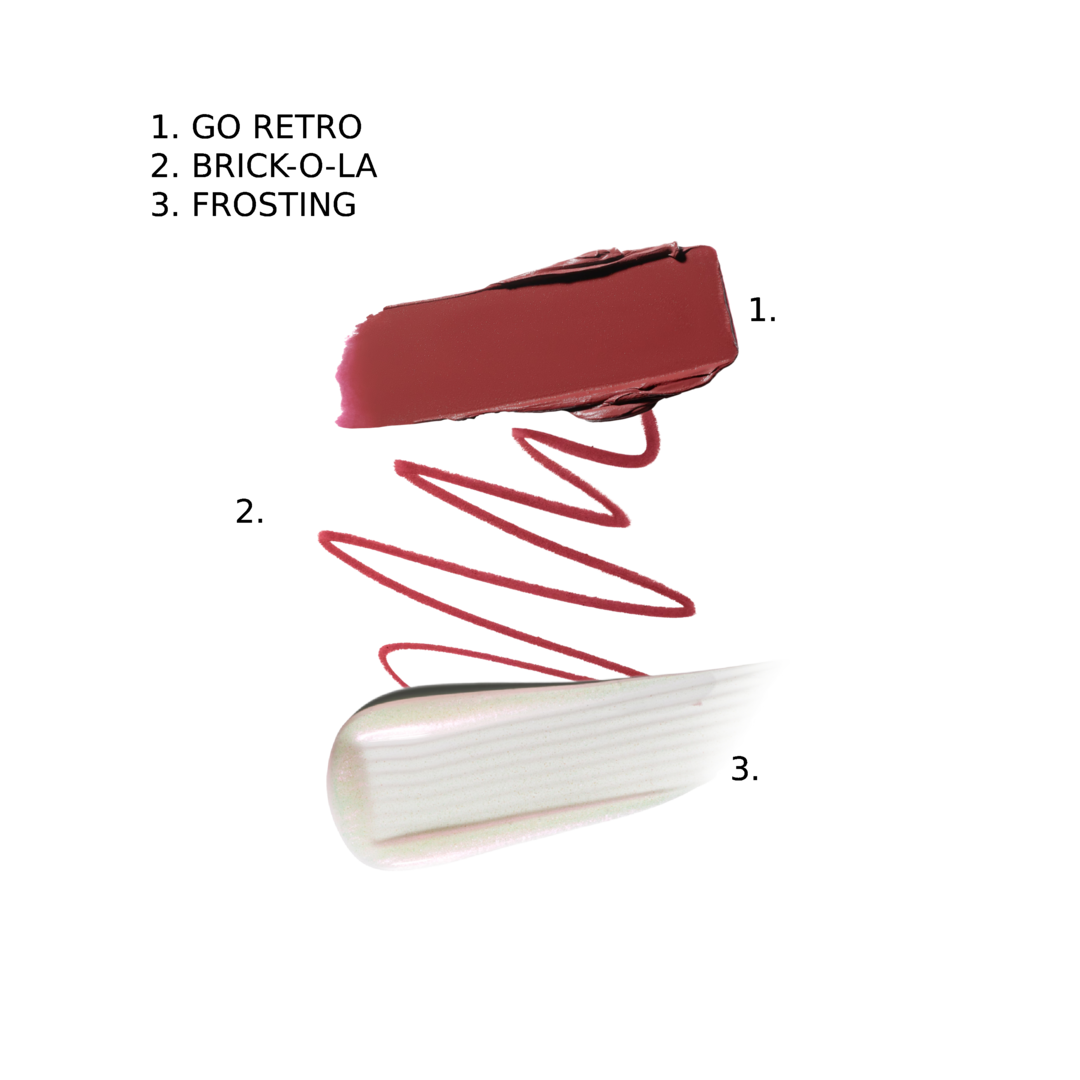 Labial Warm Blush Brown Lip Combo by Ale Capetillo SET EDICIÓN LIMITADA, Go Retro