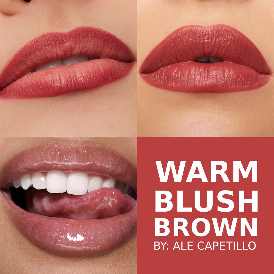 Labial Warm Blush Brown Lip Combo by Ale Capetillo SET EDICIÓN LIMITADA, Go Retro