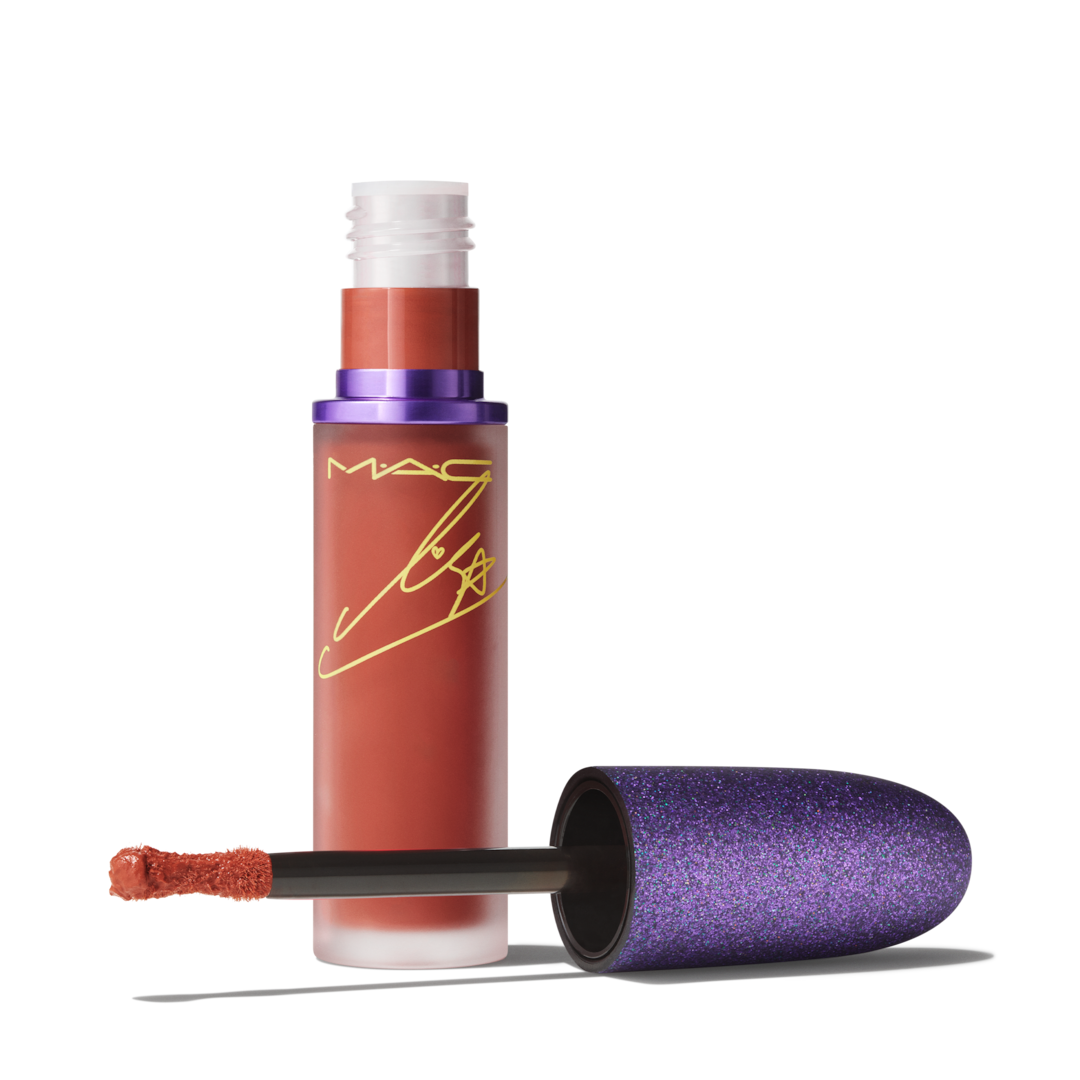 POWDER KISS LIQUID LIPCOLOUR / MAC X L 絲柔粉霧唇釉, SORRY NOT SORRY 奶油南瓜, 5ml / 0.17oz