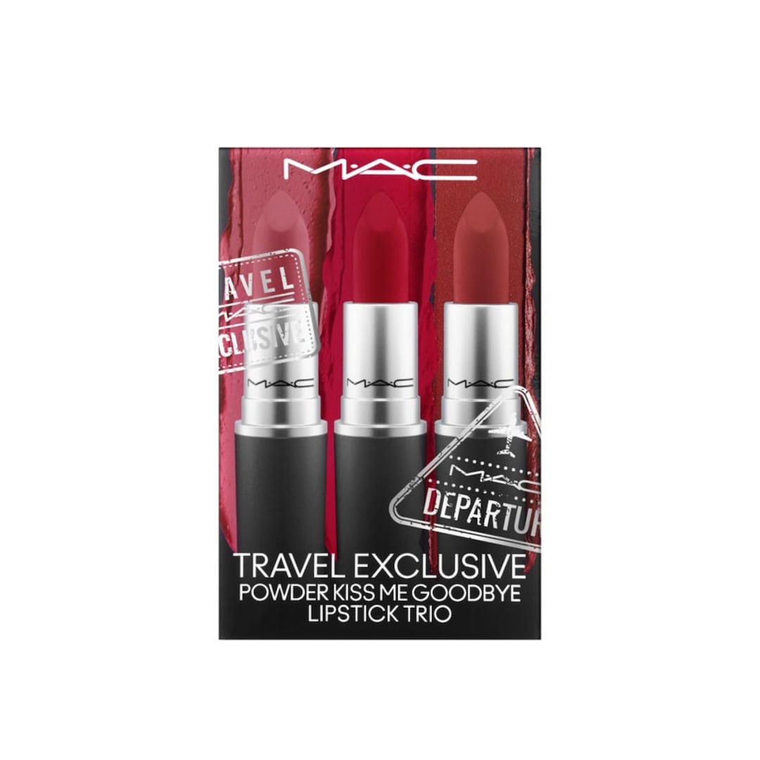 M·A·C Travel Exclusive: Powder Kiss Me Goodbye Lipstick Trio