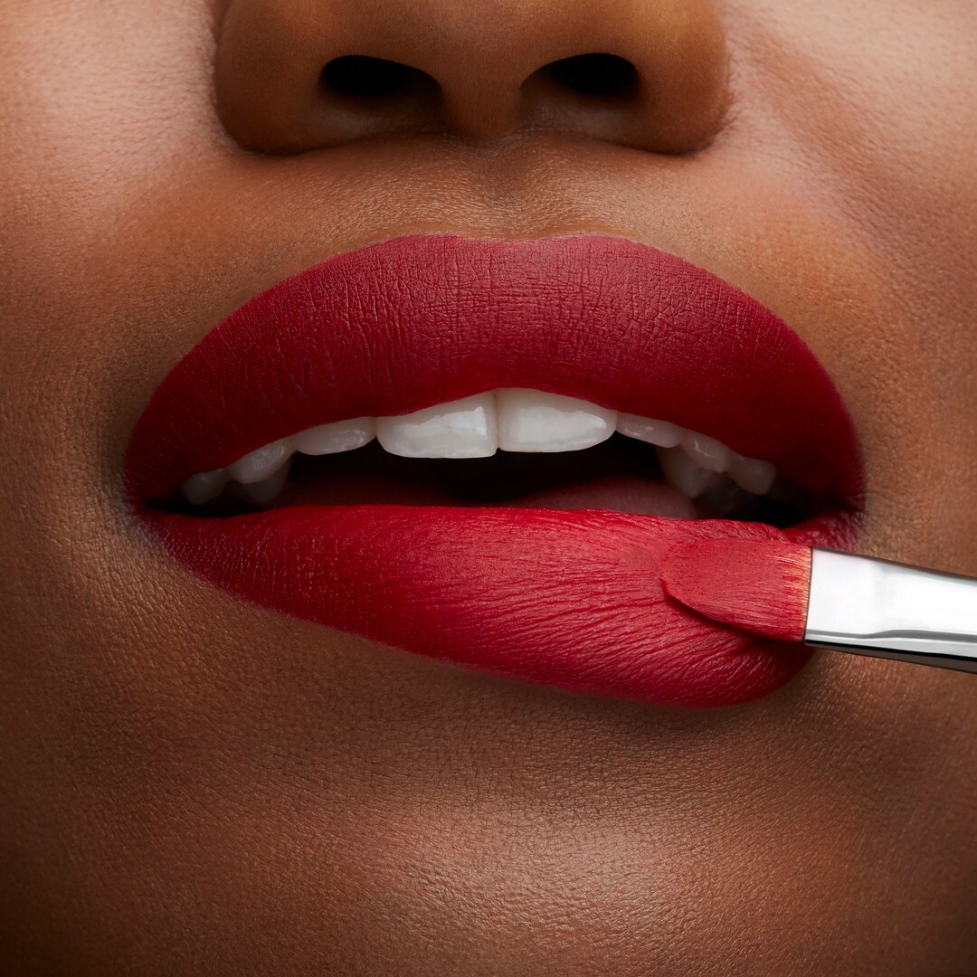 mac matte dark red lipstick