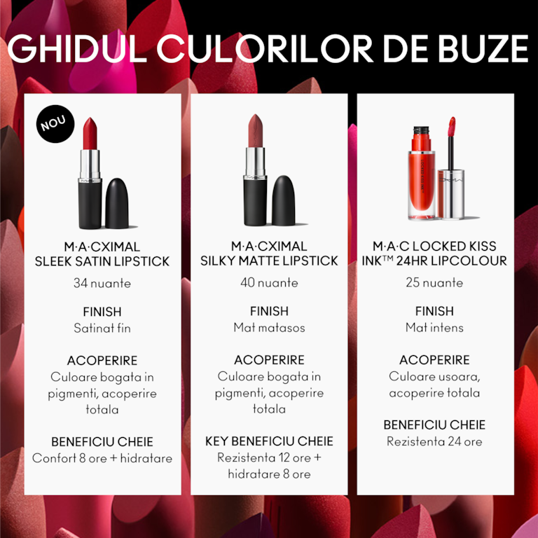 M·A·Cximal Sleek Satin Lipstick, 3.5 g, Maraschino, Much?