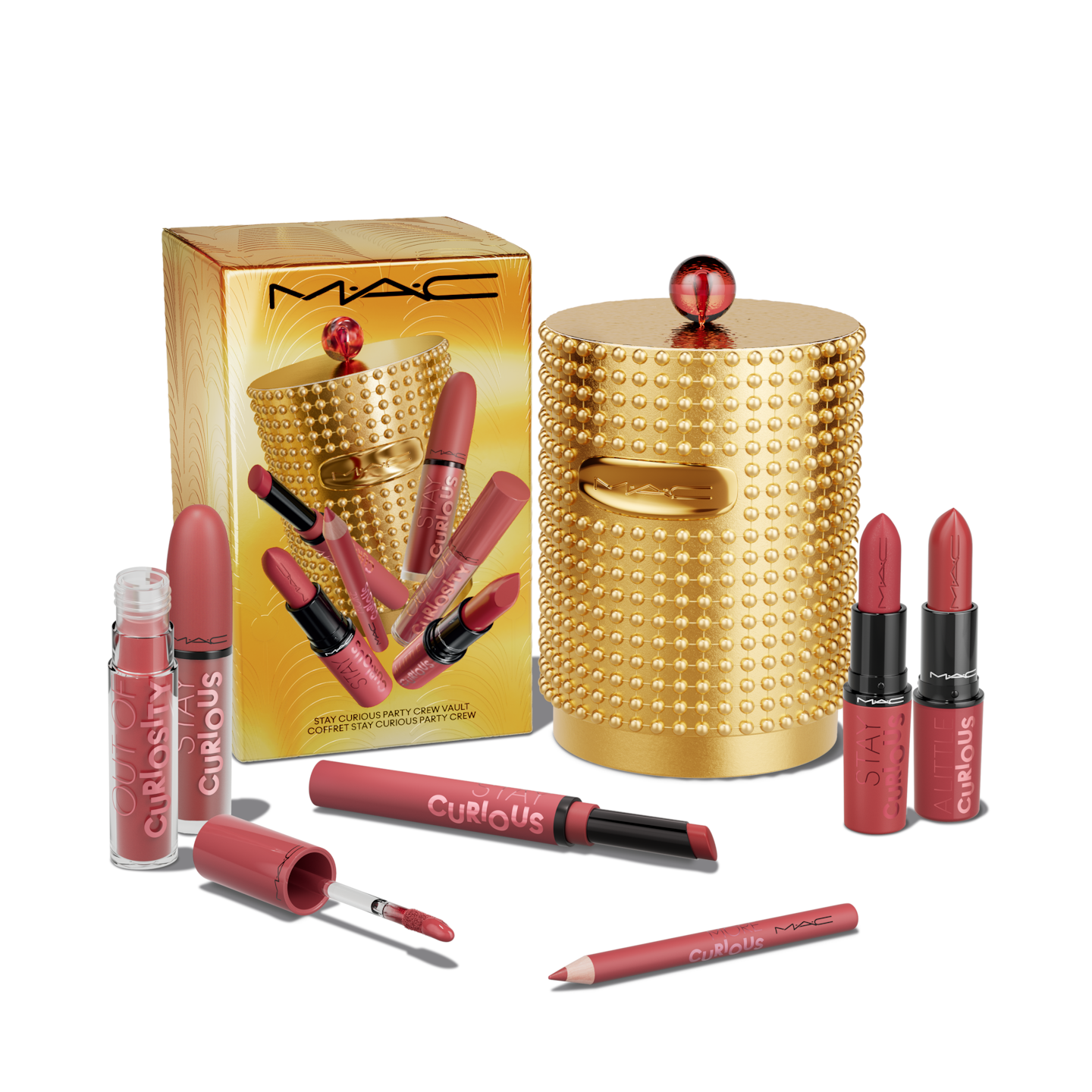 【新品】MAC Curious Lip Set 5点セット♡バラ売り可能 Stay Curious Party Crew Vault | MAC Cosmetics