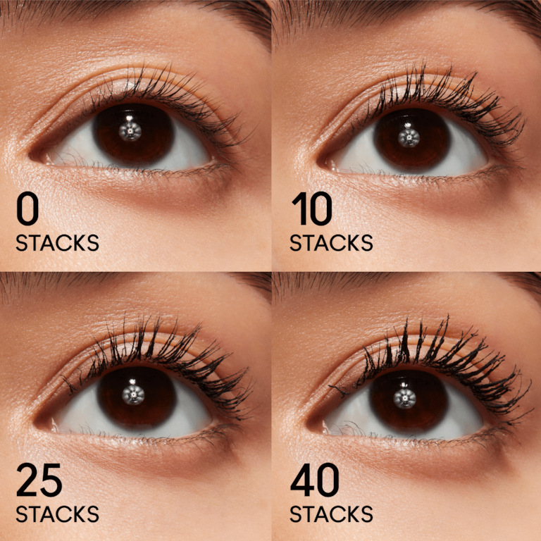 M·A·CStack M·A·CStack Waterproof Mascara, Black Stack, 12ml, Model, Medium Skin Tone