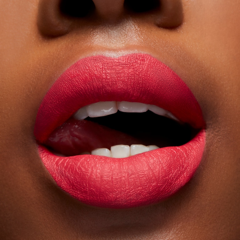 M·A·C Locked Kiss M·A·C Locked Kiss Liquid Lipcolour, Hyperbole, 4ml, Model, Deep Skin Tone