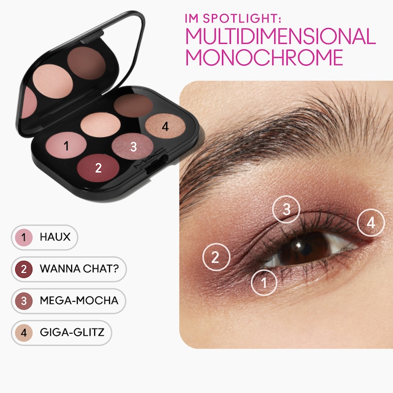 Connect In Colour Eye Shadow Palette: Embedded in Burgundy, 6.25g, Model