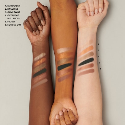 Connect In Colour Eye Shadow Palette: Bronze Influence, 6.25 g, Retrospeck, Data Mine, Logged Out, Bronze, Overnight Influencer, Olive Twist, Model