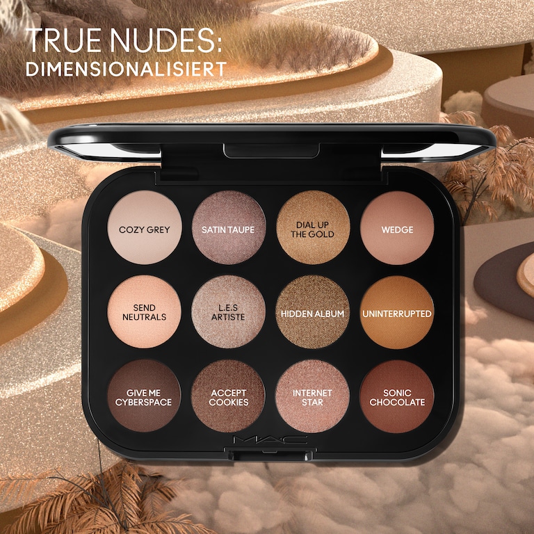 Connect In Colour Eye Shadow Palette: Unfiltered Nudes, 12.2g, Model