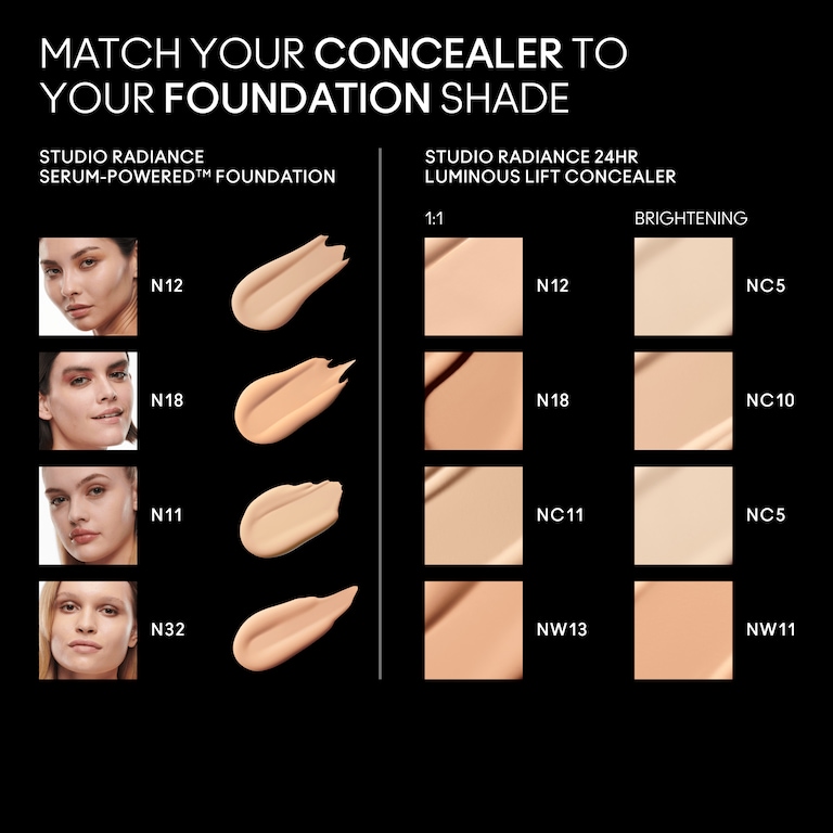 Studio Radiance 24hr Luminous Lift Concealer, NW13​, 11ml