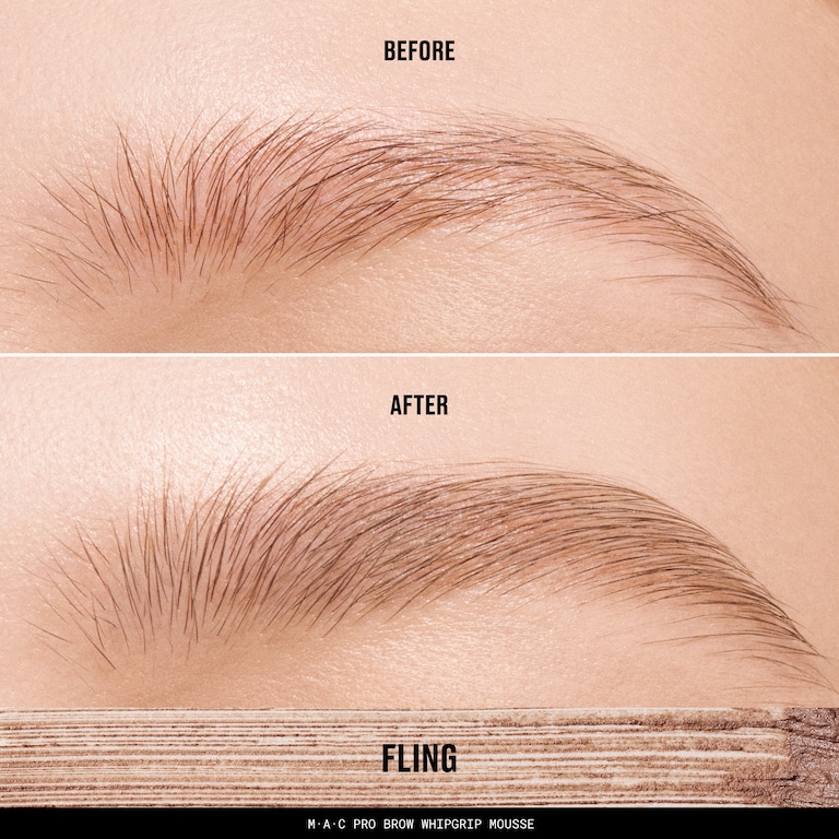 MAC Pro Brow WhipGrip Mousse, 4.0 g, Fling, Model, light